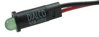 DIALIGHT 558-0202-003F PANEL MOUNT INDICATOR, LED, 3.96MM, GREE