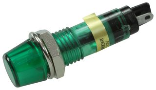 DIALIGHT 607-3232-130F PANEL MOUNT INDICATOR, LED, 7.2MM, GREEN