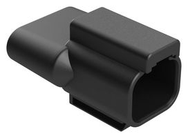 AMPHENOL SINE/TUCHEL AT04-2P-RT25 TERMINATOR, 2POS RCPT, THERMOPLASTIC/BLK