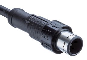 AMPHENOL LTW M12A-17BMMM-PR8B01 SENSOR CORD, M12 R/A PLUG-FREE END, 3.3