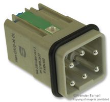HARTING 09120052633. RECTANGULAR INSERT, PLUG, 5+PE POSITION,