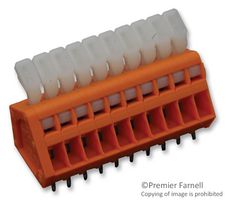 WAGO 233-510 TERMINAL BLOCK, PCB, 10 POSITION, 28-20A
