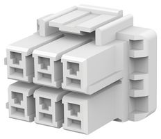 TE CONNECTIVITY - AMP 1376393-1 PLUG HOUSING, 6POS, PA 6.6 GF, NATURAL