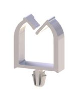 ESSENTRA COMPONENTS MWSEA1-1-01 MICRO WIRE SADDLE, PUSH IN, NYLON 6/6