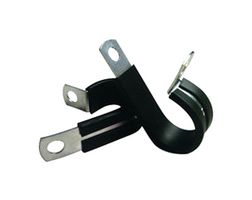 ESSENTRA COMPONENTS SPNW-7 SCREW MOUNT CABLE CLAMP, BLK, STEEL/TPE