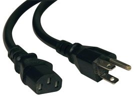 EATON TRIPP LITE P007-003 POWER CORD, NEMA 5-15P/IEC C13, 3FT, 15A