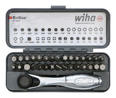 WIHA 74984 STANDARD BIT SET, W/RATCHET, 32PC