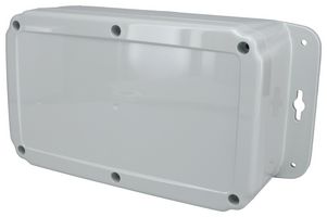BUD INDUSTRIES PU-16539 ENCLOSURE W/ FLANGE, PC, GREY