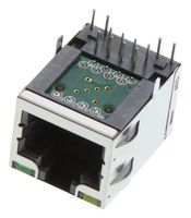 AMPHENOL COMMUNICATIONS SOLUTIONS RJE1A1885411. RJ45 CONNECTOR, JACK, 8P8C, 1 PORT, TH