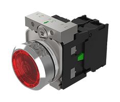 EAO 45-1231.21E6.000.102 ILLUM INDUSTRIAL PB SW, SPST, 10A, RED