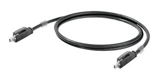 WEIDMÜLLER 2725850010 Ethernet Cable, SPE Jack to SPE Jack, STP (Shielded Twisted Pair), Black, 1 m, 3.3 ft